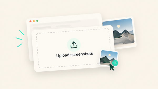 Upload screenshots illustration